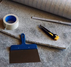 A new carpet is laid